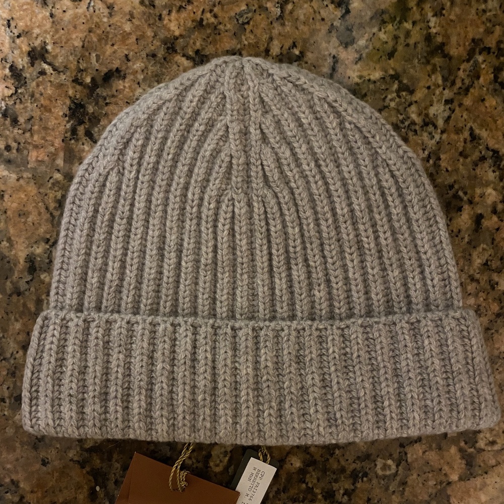NWT Loro Piana Cashmere Knit Hat (Maglia Inglese)